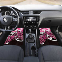 Piwakawaka New Zealand Matariki Car Mats Maori New Year Silver Fern Pink Galaxy LT14 Set 2pcs - Front Pink - Polynesian Pride