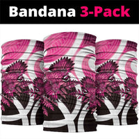 Piwakawaka New Zealand Matariki Neck Gaiter Maori New Year Silver Fern Pink Galaxy LT14 package One Size: 25*50cm Pink - Polynesian Pride