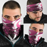 Piwakawaka New Zealand Matariki Neck Gaiter Maori New Year Silver Fern Pink Galaxy LT14 - Polynesian Pride