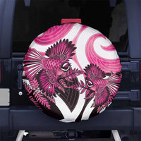 Piwakawaka New Zealand Matariki Spare Tire Cover Maori New Year Silver Fern Pink Galaxy LT14 No hole Pink - Polynesian Pride