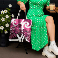 Piwakawaka New Zealand Matariki Tote Bag Maori New Year Silver Fern Pink Galaxy LT14 - Polynesian Pride
