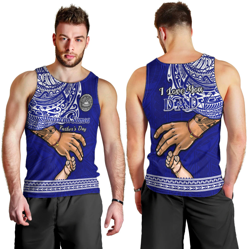 Polynesian Pride Father Day American Samoa Men Tank Top I Love You Dad LT14 - Polynesian Pride