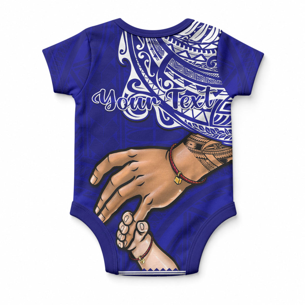 Personalised Father Day American Samoa Baby Onesie I Love You Dad LT14 - Polynesian Pride