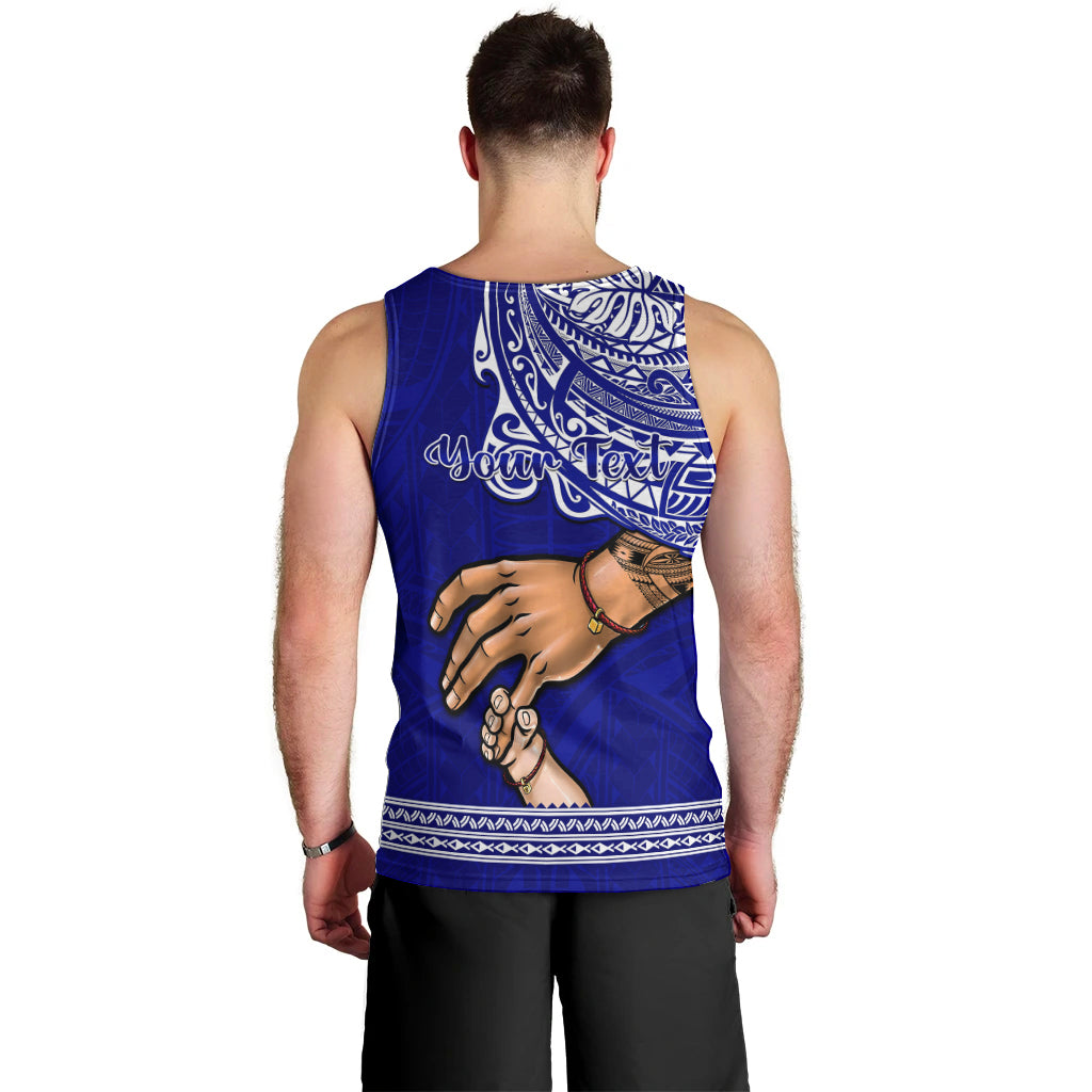 Personalised Father Day American Samoa Men Tank Top I Love You Dad LT14 - Polynesian Pride