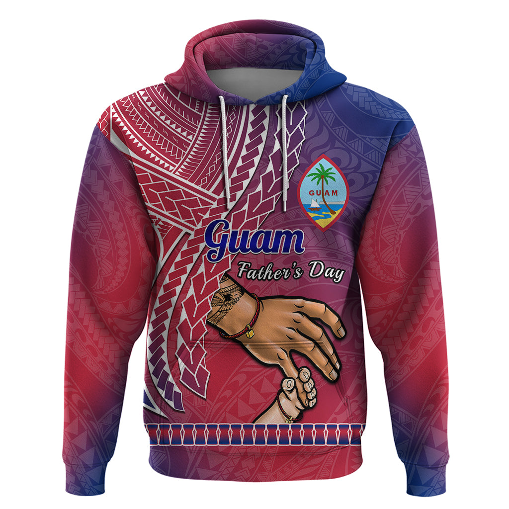 Polynesian Pride Father Day Guam Hoodie I Love You Dad Guaman Latte Stone LT14 Red - Polynesian Pride