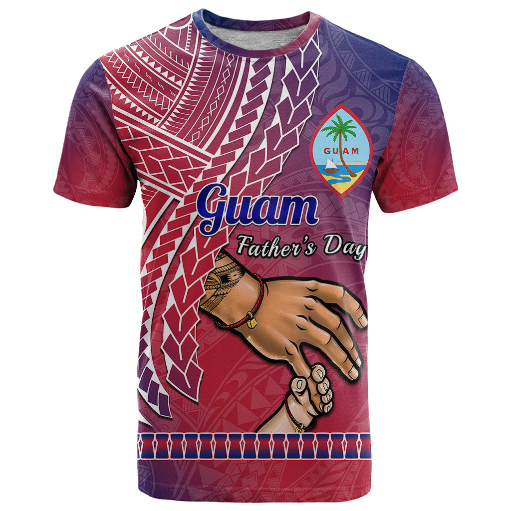 Polynesian Pride Father Day Guam T Shirt I Love You Dad Guaman Latte Stone LT14 Red - Polynesian Pride