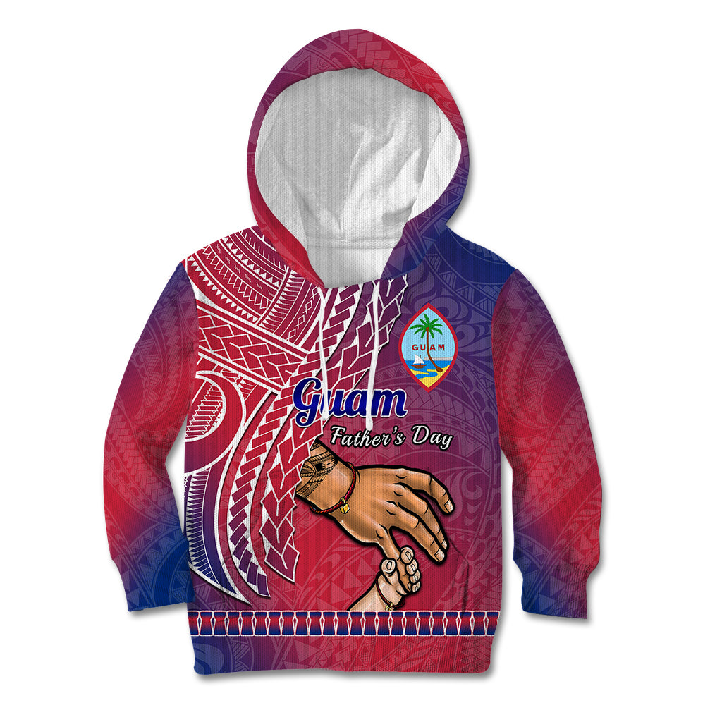 Personalised Father Day Guam Kid Hoodie I Love You Dad Guaman Latte Stone LT14 Hoodie Red - Polynesian Pride