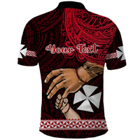 Custom Father Day Wallis and Futuna Polo Shirt I Love You Dad LT14 - Polynesian Pride