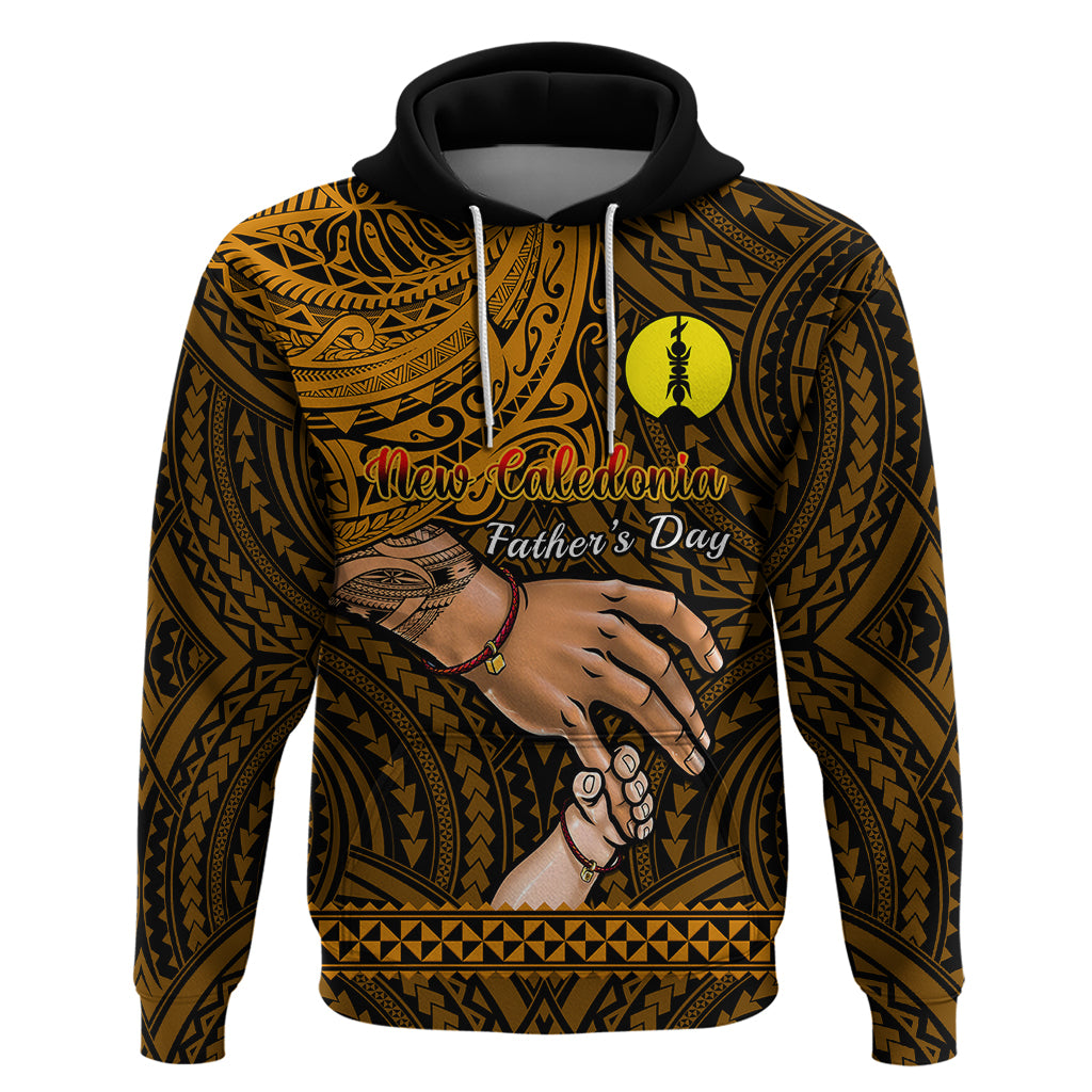 Polynesian Pride Father Day New Caledonia Hoodie I Love You Dad LT14 Gold - Polynesian Pride