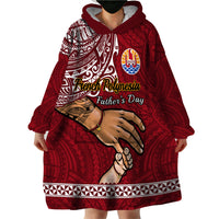 Personalised Father Day French Polynesia Wearable Blanket Hoodie I Love You Dad LT14 - Polynesian Pride
