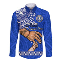 Personalised Father Day Northern Mariana Islands Long Sleeve Button Shirt CNMI I Love You Dad LT14 Unisex Red - Polynesian Pride
