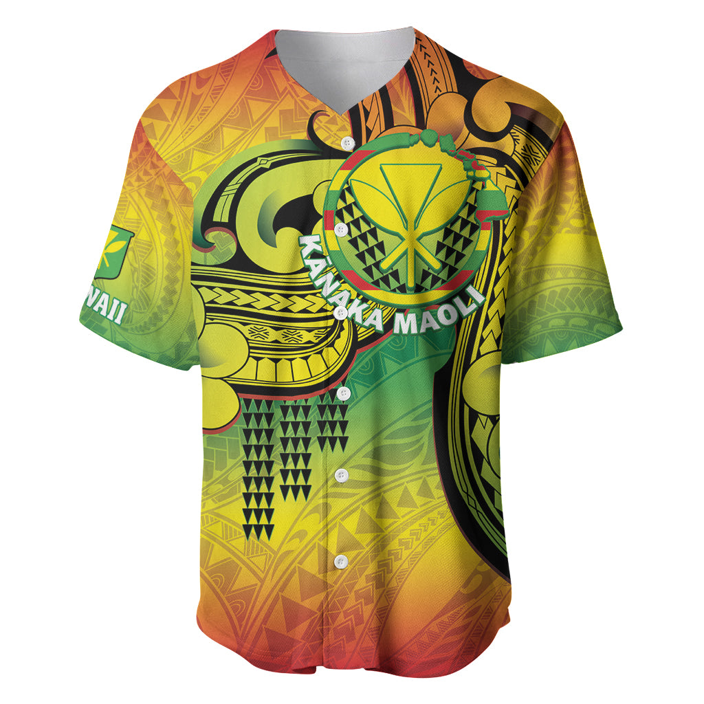 Hawaii Flag Day Baseball Jersey Kanaka Maoli With Kakau Polynesian Pattern LT14