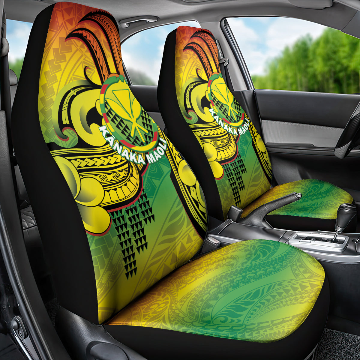 Hawaii Flag Day Car Seat Cover Kanaka Maoli With Kakau Polynesian Pattern