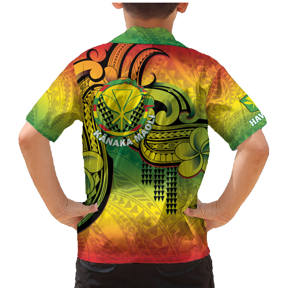 Hawaii Flag Day Family Matching Mermaid Dress and Hawaiian Shirt Kanaka Maoli With Kakau Polynesian Pattern LT14 - Polynesian Pride