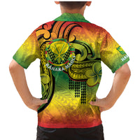 Hawaii Flag Day Family Matching Mermaid Dress and Hawaiian Shirt Kanaka Maoli With Kakau Polynesian Pattern LT14 - Polynesian Pride