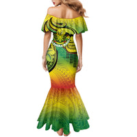 Hawaii Flag Day Family Matching Mermaid Dress and Hawaiian Shirt Kanaka Maoli With Kakau Polynesian Pattern LT14 - Polynesian Pride