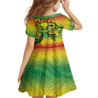 Hawaii Flag Day Family Matching Summer Maxi Dress and Hawaiian Shirt Kanaka Maoli With Kakau Polynesian Pattern LT14 - Polynesian Pride