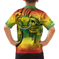 Hawaii Flag Day Kid Hawaiian Shirt Kanaka Maoli With Kakau Polynesian Pattern LT14