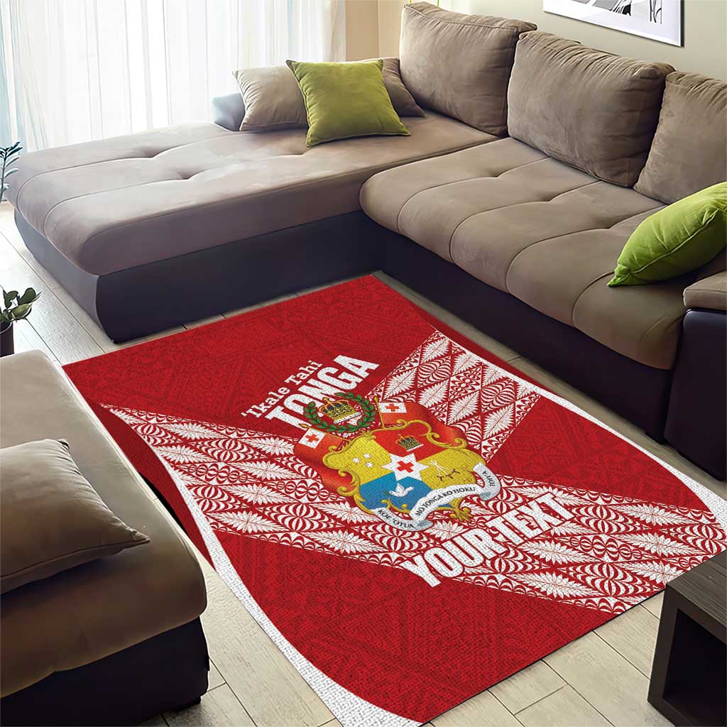 Tonga Rugby Custom Area Rug Go ʻIkale Tahi Go Tongan Tapa Cloth