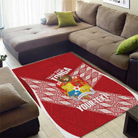 Tonga Rugby Custom Area Rug Go ʻIkale Tahi Go Tongan Tapa Cloth