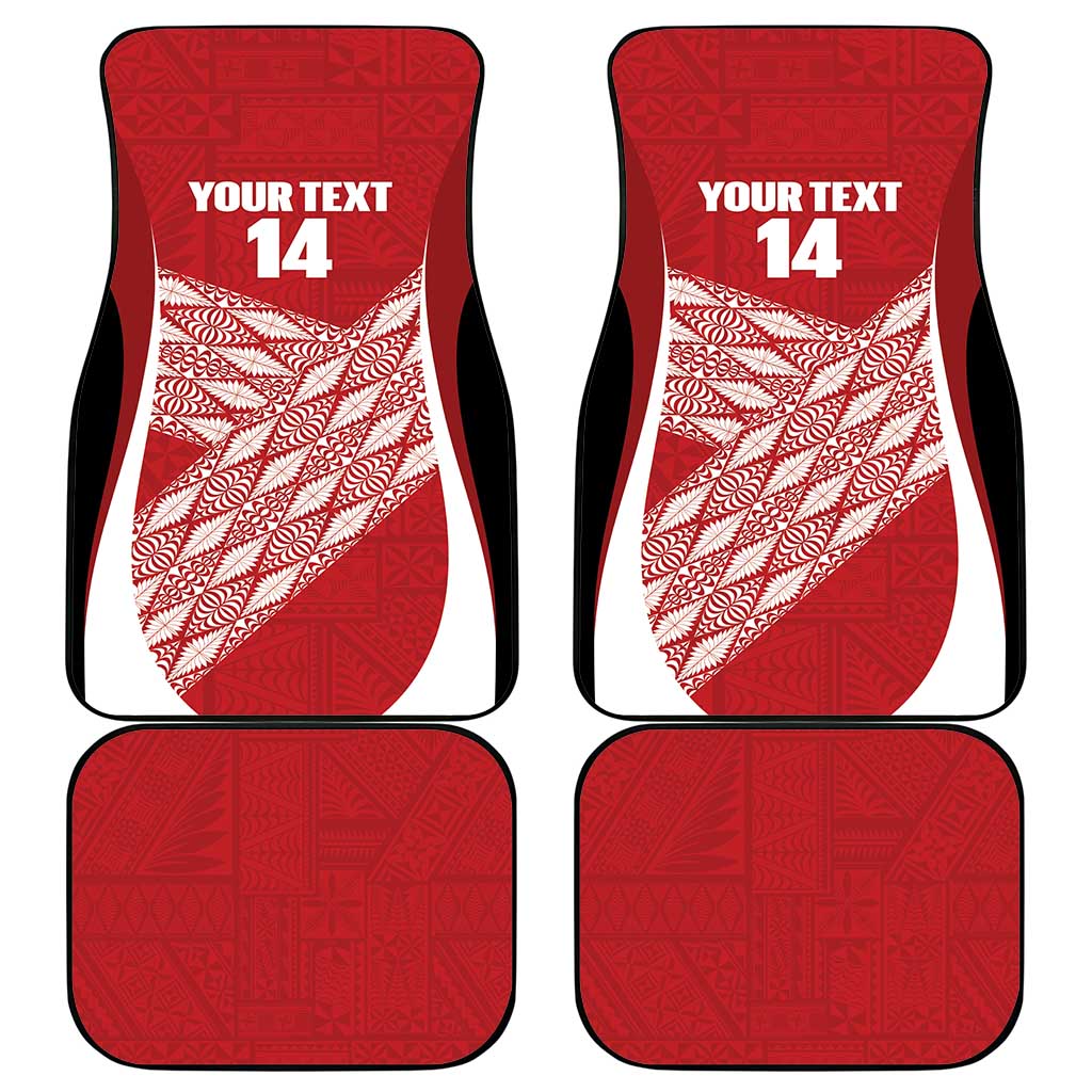 Tonga Rugby Custom Car Mats Go ʻIkale Tahi Go Tongan Tapa Cloth