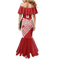 Tonga Rugby Custom Family Matching Mermaid Dress and Hawaiian Shirt Go ʻIkale Tahi Go Tongan Tapa Cloth LT14 - Polynesian Pride
