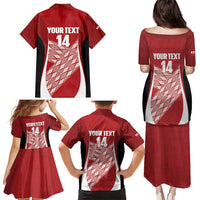 Tonga Rugby Custom Family Matching Puletasi and Hawaiian Shirt Go ʻIkale Tahi Go Tongan Tapa Cloth LT14 - Polynesian Pride