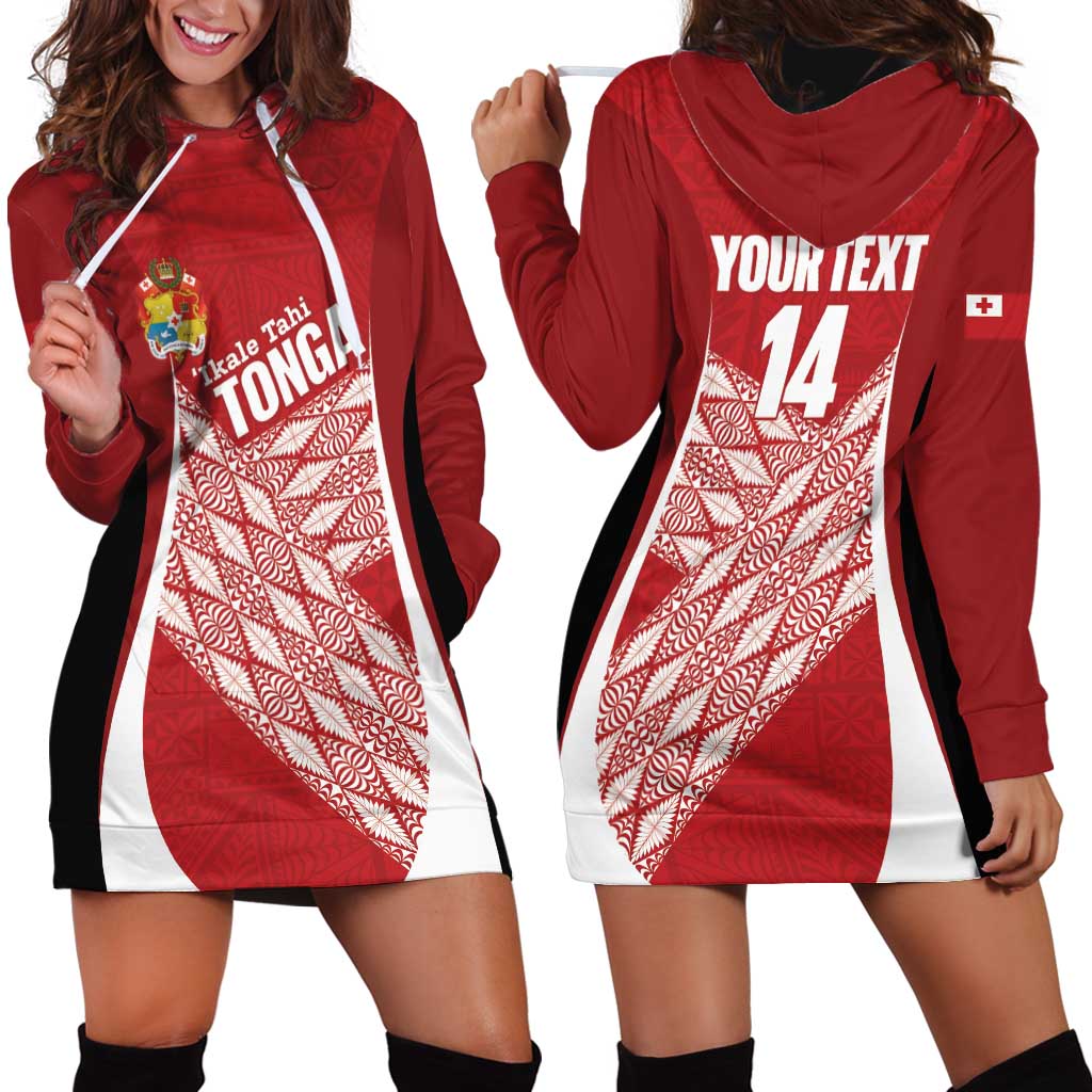 Tonga Rugby Custom Hoodie Dress Go ʻIkale Tahi Go Tongan Tapa Cloth