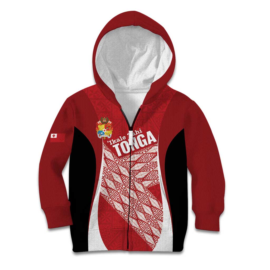 Tonga Rugby Custom Kid Hoodie Go ʻIkale Tahi Go Tongan Tapa Cloth