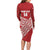 Tonga Rugby Custom Long Sleeve Bodycon Dress Go ʻIkale Tahi Go Tongan Tapa Cloth