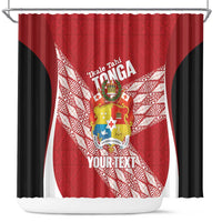 Tonga Rugby Custom Shower Curtain Go ʻIkale Tahi Go Tongan Tapa Cloth