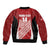 Tonga Rugby Custom Sleeve Zip Bomber Jacket Go ʻIkale Tahi Go Tongan Tapa Cloth