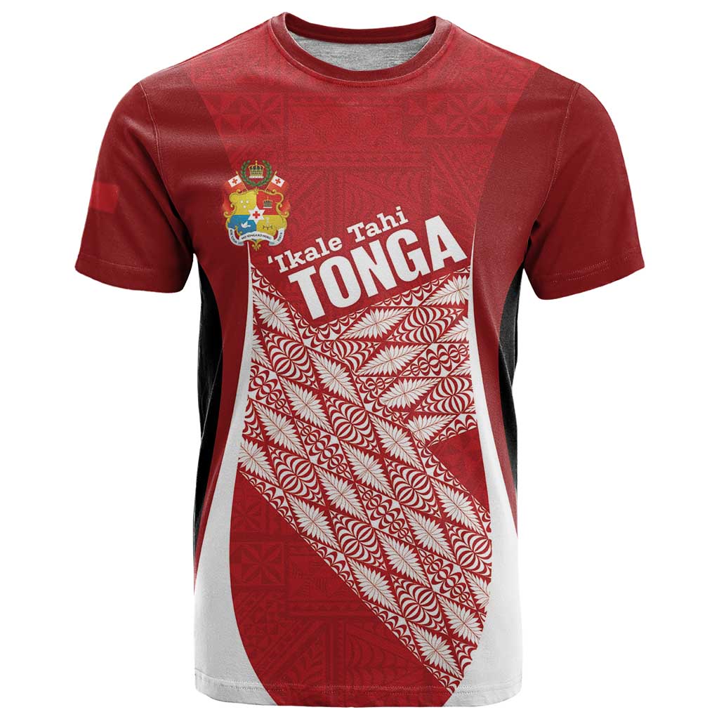 Tonga Rugby Custom T Shirt Go ʻIkale Tahi Go Tongan Tapa Cloth