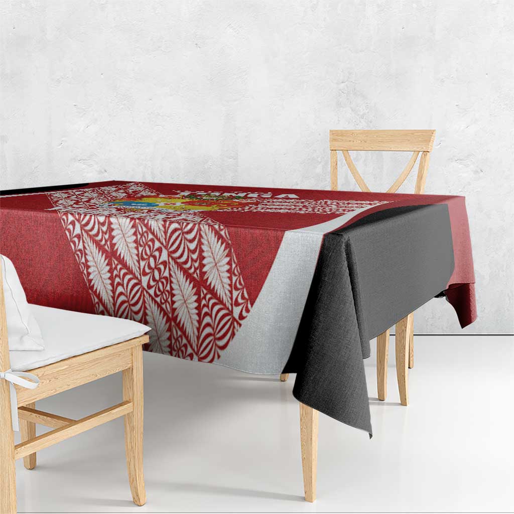 Tonga Rugby Custom Tablecloth Go ʻIkale Tahi Go Tongan Tapa Cloth