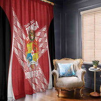 Tonga Rugby Custom Window Curtain Go ʻIkale Tahi Go Tongan Tapa Cloth