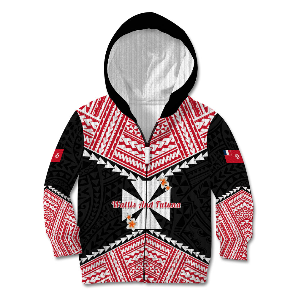 29 July Wallis And Futuna Territory Day Kid Hoodie Polynesian Tribal Pattern LT14 - Polynesian Pride