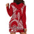 Polynesian Pride Hawaii Hoodie Dress Hawaiian Tribal Honu Red Version LT14 - Polynesian Pride