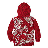 Polynesian Pride Hawaii Kid Hoodie Hawaiian Tribal Honu Red Version LT14 - Polynesian Pride