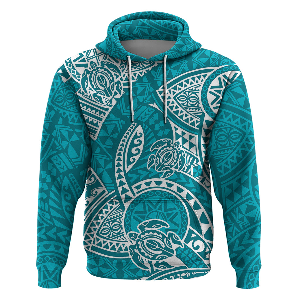 Polynesian Pride Hawaii Hoodiean Tribal Honu Turquoise Version LT14 Turquoise - Polynesian Pride