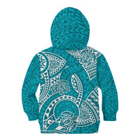 Polynesian Pride Hawaii Kid Hoodie Hawaiian Tribal Honu Turquoise Version LT14 - Polynesian Pride