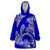 Polynesian Pride Hawaii Wearable Blanket Hoodie Hawaiian Tribal Honu Blue Version LT14 One Size Blue - Polynesian Pride