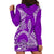 Polynesian Pride Hawaii Hoodie Dress Hawaiian Tribal Honu Purple Version LT14 - Polynesian Pride