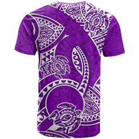 Polynesian Pride Hawaii T Shirt Hawaiian Tribal Honu Purple Version LT14 - Polynesian Pride