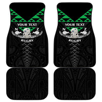 Personalised Aotearoa Rugby Car Mats New Zealand Maori Kete Matauranga Pattern