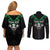 Personalised Aotearoa Rugby Couples Matching Off Shoulder Short Dress and Long Sleeve Button Shirt New Zealand Maori Kete Matauranga Pattern