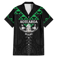 Personalised Aotearoa Rugby Family Matching Mermaid Dress and Hawaiian Shirt New Zealand Maori Kete Matauranga Pattern