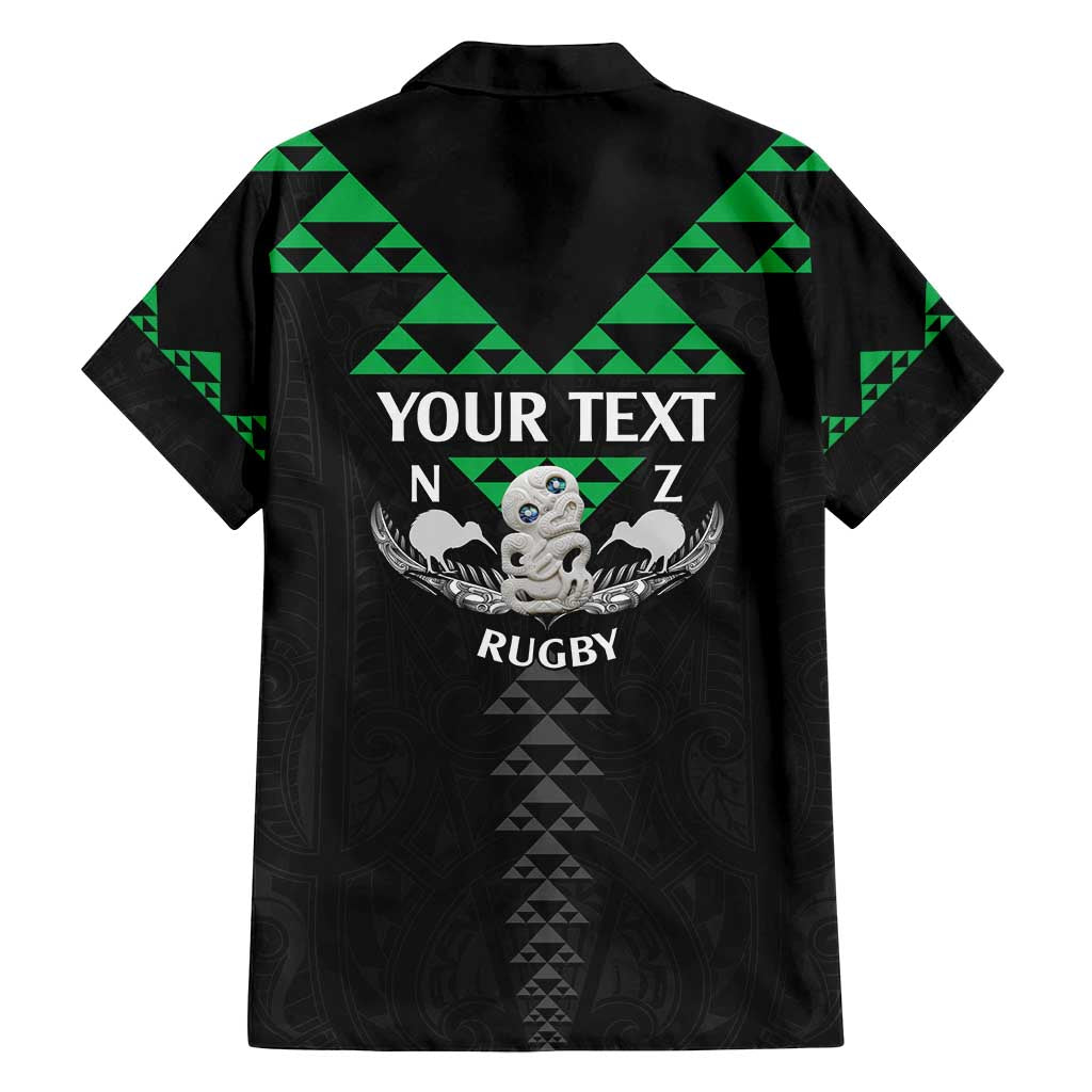 Personalised Aotearoa Rugby Family Matching Tank Maxi Dress and Hawaiian Shirt New Zealand Maori Kete Matauranga Pattern