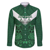 Custom Aotearoa Rugby Family Matching Mermaid Dress and Hawaiian Shirt New Zealand Maori Kete Poutama Pattern