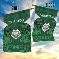 Custom Aotearoa Rugby Garden Flag New Zealand Maori Kete Poutama Pattern
