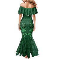 Custom Aotearoa Rugby Mermaid Dress New Zealand Maori Kete Poutama Pattern